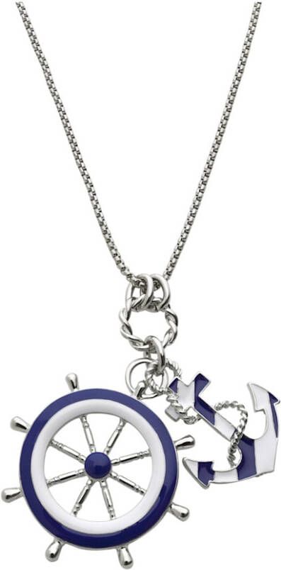 KLiNGEL Hanger met ketting met maritieme motieven Blauw