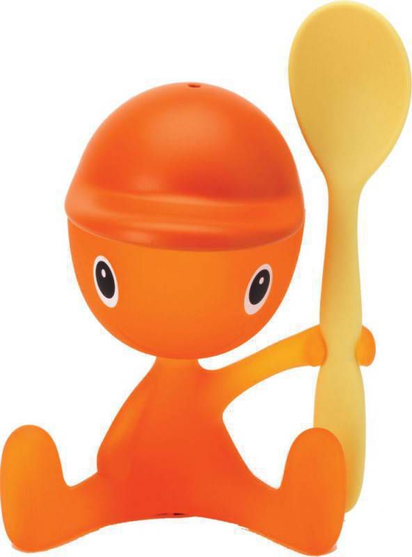 Alessi Cico Eierdop met zoutvaatje en lepel