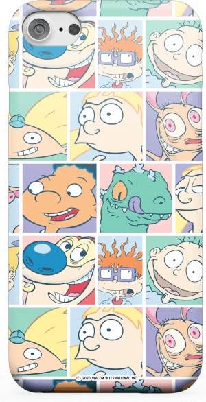 Nickelodeon Cartoon Grid Phone Case for iPhone and Android Samsung S6 Edge Plus Snap case mat