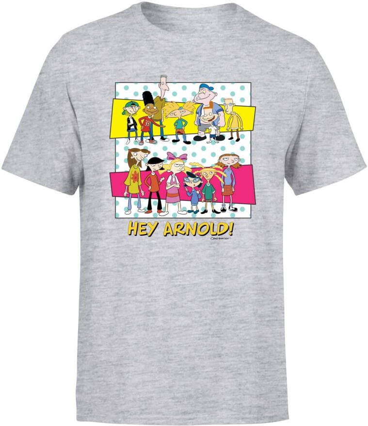 Nickelodeon Hey Arnold Guys & Girls Men's T Shirt Grijs 3XL Grijs