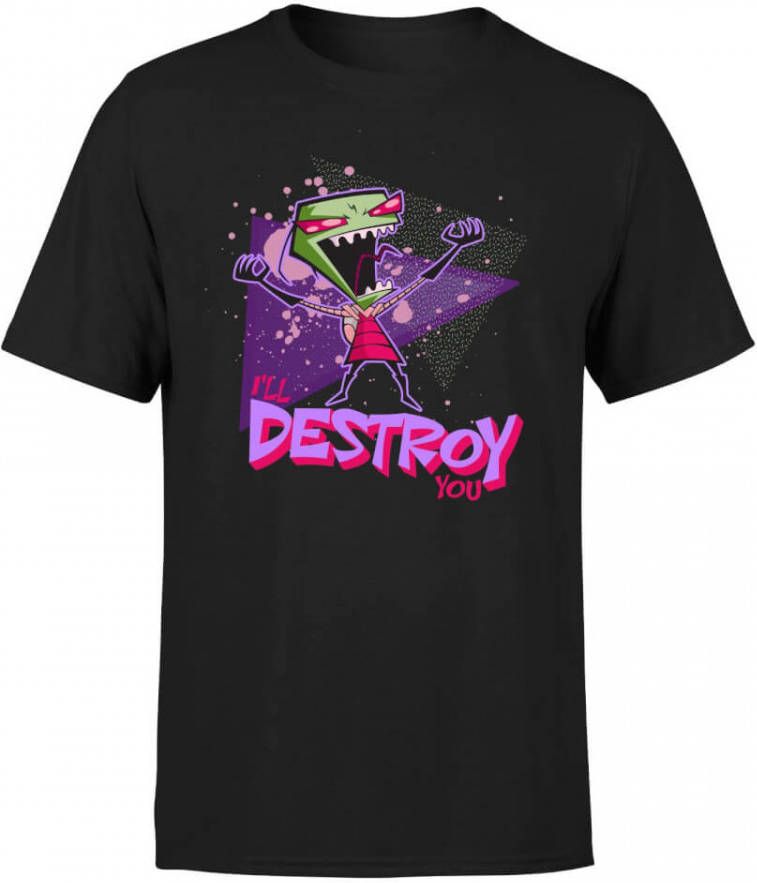 Nickelodeon Invader Zim I'll Destroy You Men's T Shirt Zwart XXL Zwart