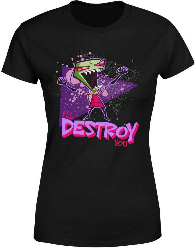 Nickelodeon Invader Zim I'll DESTROY You Women's T Shirt Zwart 5XL Zwart