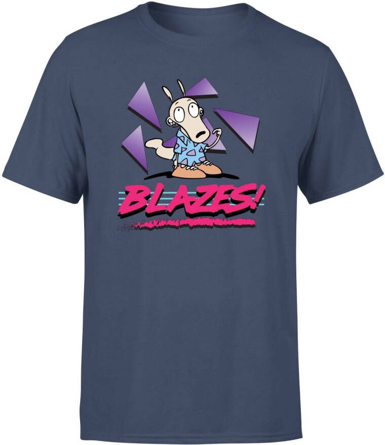 Nickelodeon Rocko's Modern Life Rocko Blazes! Men's T Shirt Donker Blauw XXL Navy blauw
